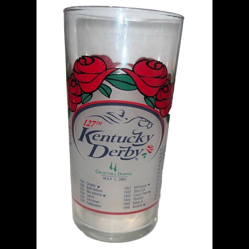 Original 127th Kentucky Derby Churchill‎  Drinking Glass 2001 Horse Racing